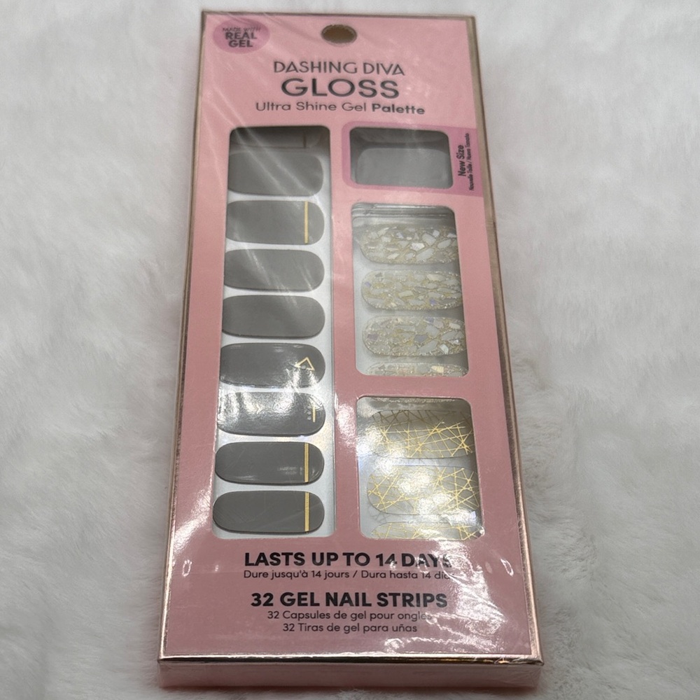 Dashing Diva Gloss Ultra Shine Gel Palette - All Lined Up (Gray, Gold, Silver)
